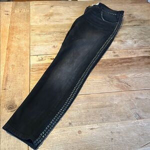 CURRENT / ELLIOTT The Crop Skinny Jean , Midnight W/ Studs size 27